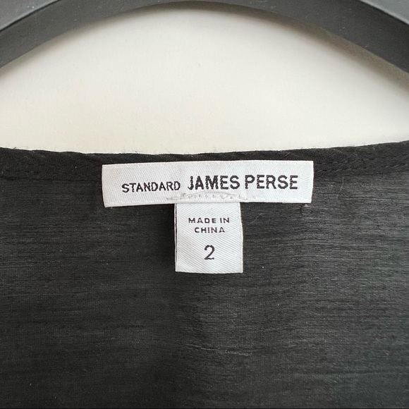 JAMES PERSE Oversized Chiffon Stretch Button Up - Picture 6 of 7